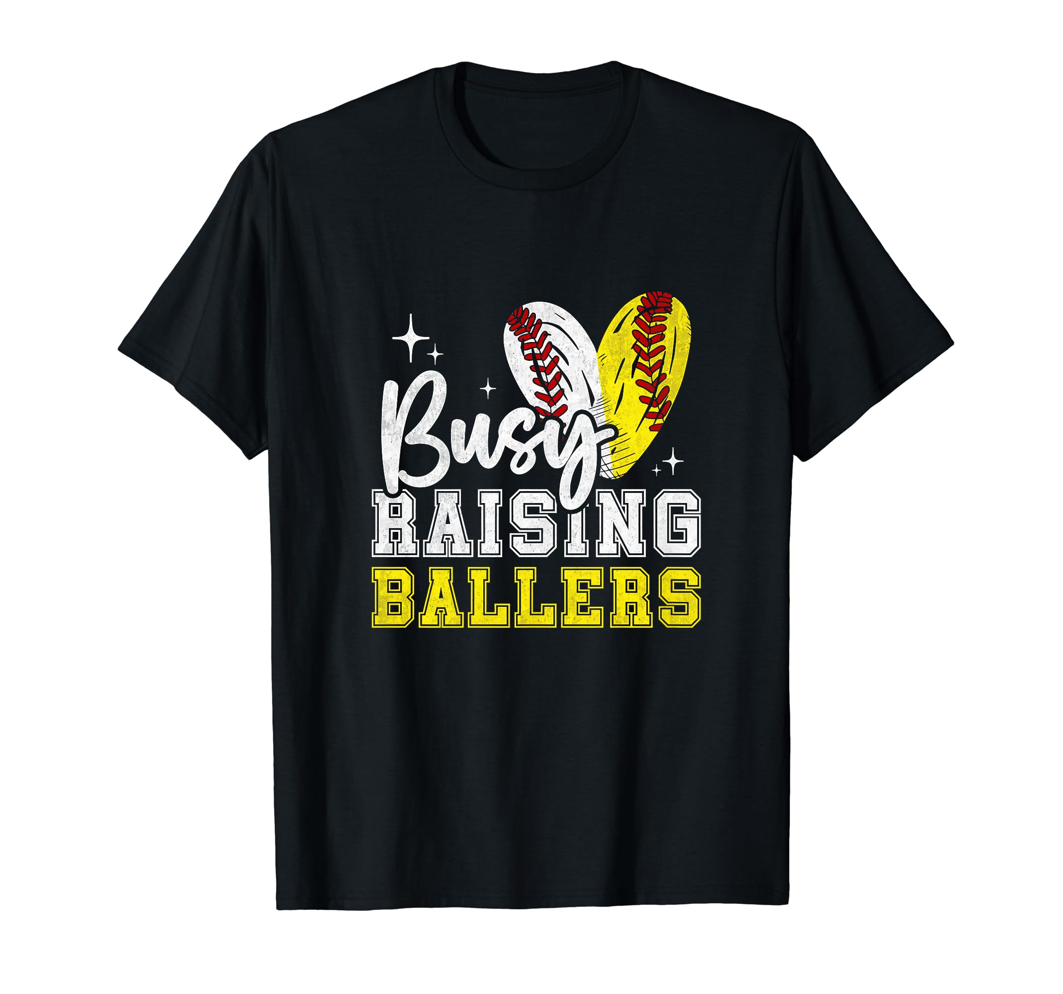 Funny Busy Raising Ballers Softball And T-Shirt - Custom Art Print Unisex - T-Shirt, Sweatshirt, Hoodie