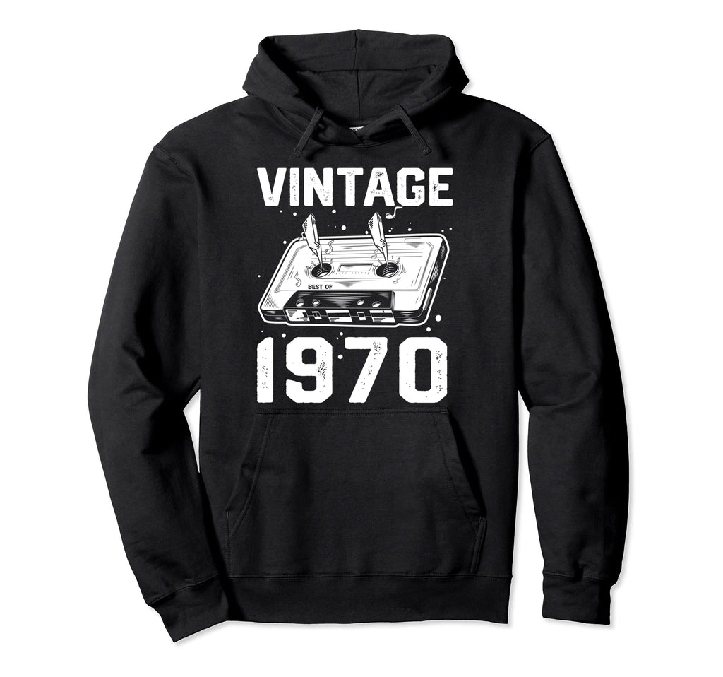 Birthday Best 1970 Bday 1970 Cassette Hoodie - Novelty Apparel Men Women - T-Shirt, Sweatshirt, Hoodie