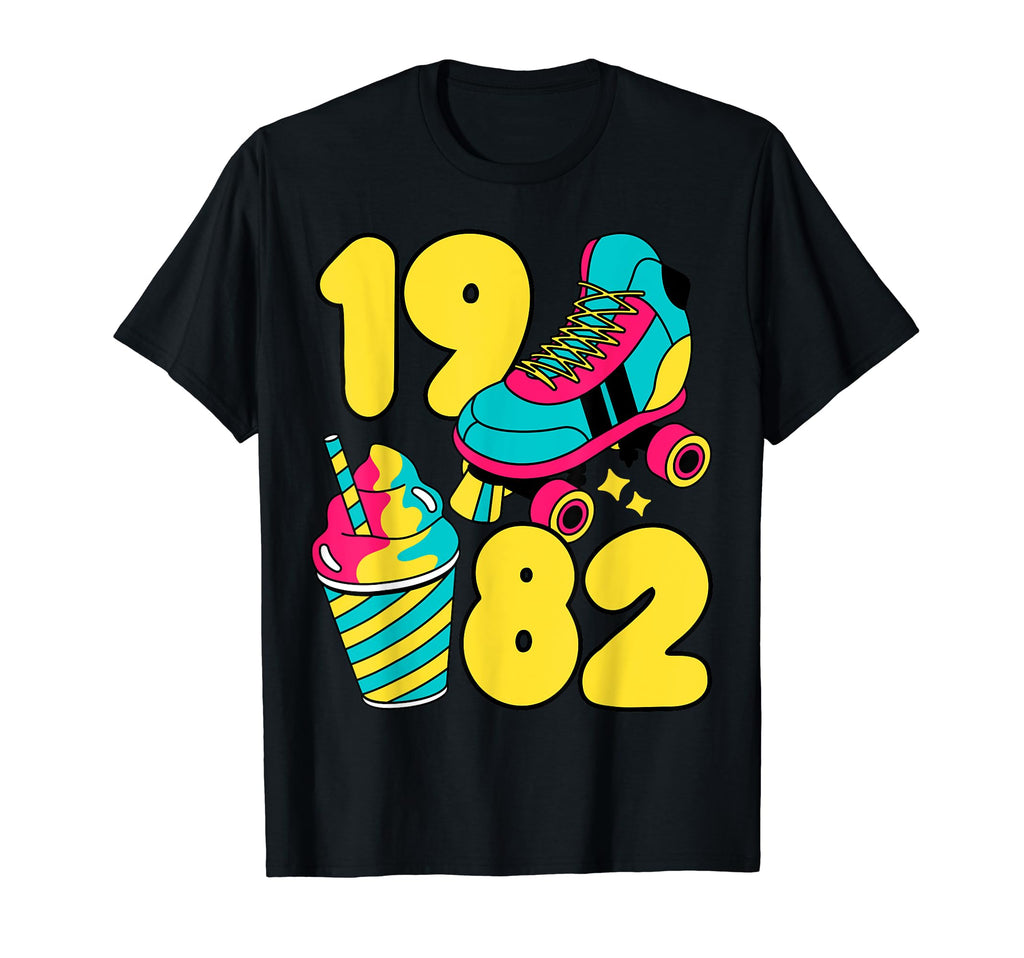 1982 Roller Skates Sweet Treats Summer 80S T-Shirt - Trendy Graphic Unisex - T-Shirt, Sweatshirt, Hoodie