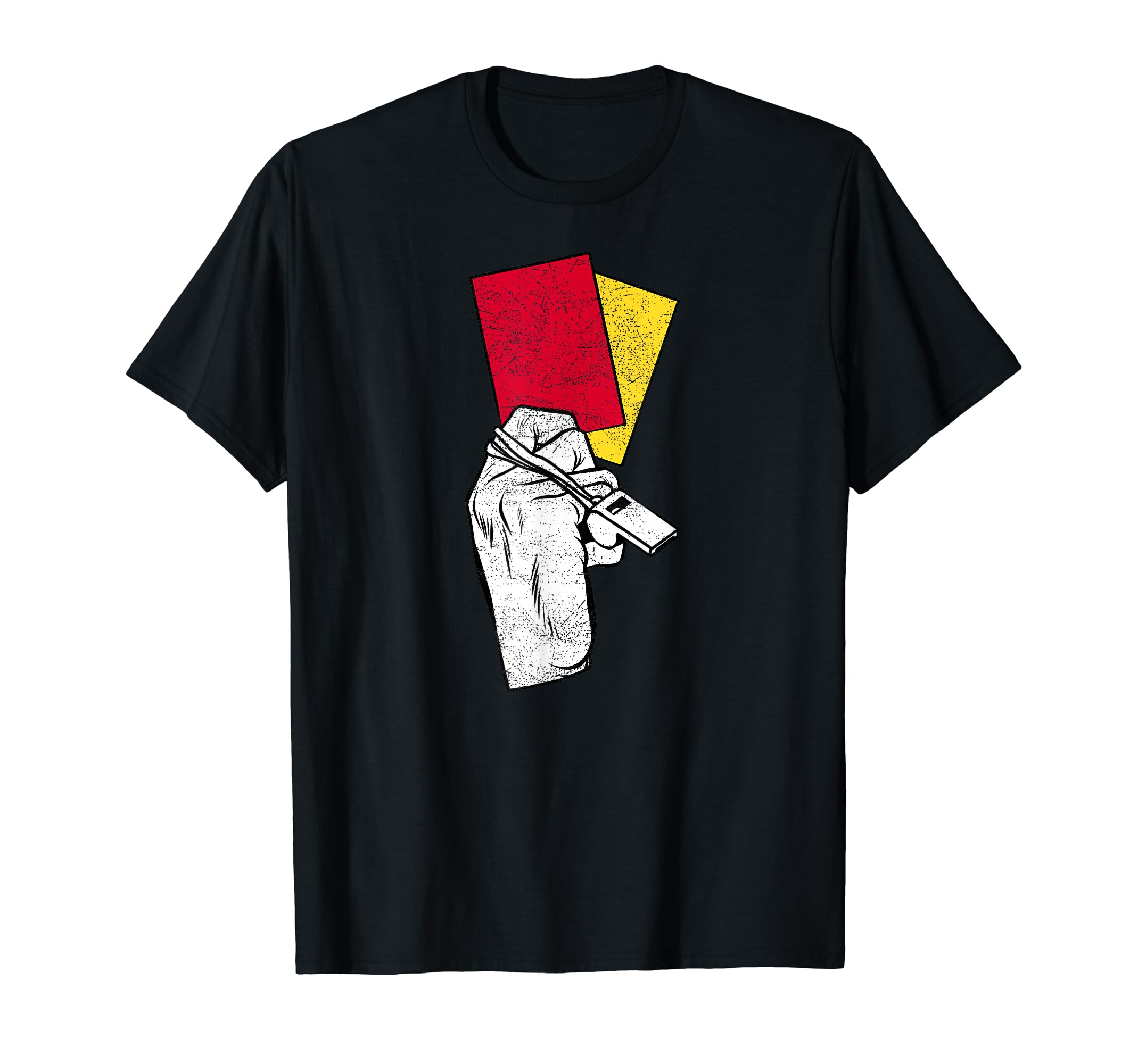Referee Yellow Red Card Soccer Coach T-Shirt - Minimalist Print for Adults - T-Shirt, Sweatshirt, Hoodie