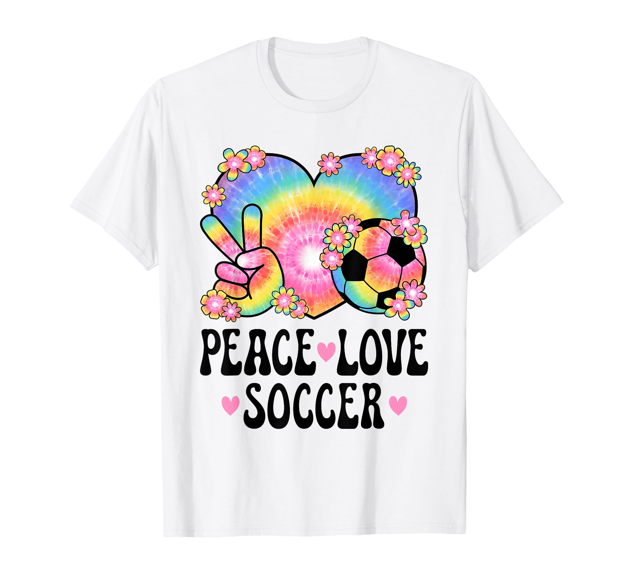Peace Love Soccer Lover 60S 70S T-Shirt - Casual Everyday Wear Unisex - T-Shirt, Sweatshirt, Hoodie