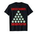 Santas Favorite Soccer Player Ugly T-Shirt - Graphic Print Men Women - T-Shirt, Sweatshirt, Hoodie
