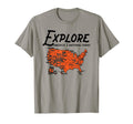 All National Parks America Map T-Shirt - Minimalist Print Unisex - T-Shirt, Sweatshirt, Hoodie
