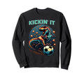 Kickin It T Rex Dinosaur Sweatshirt - Casual Everyday Wear Men Women - T-Shirt, Sweatshirt, Hoodie