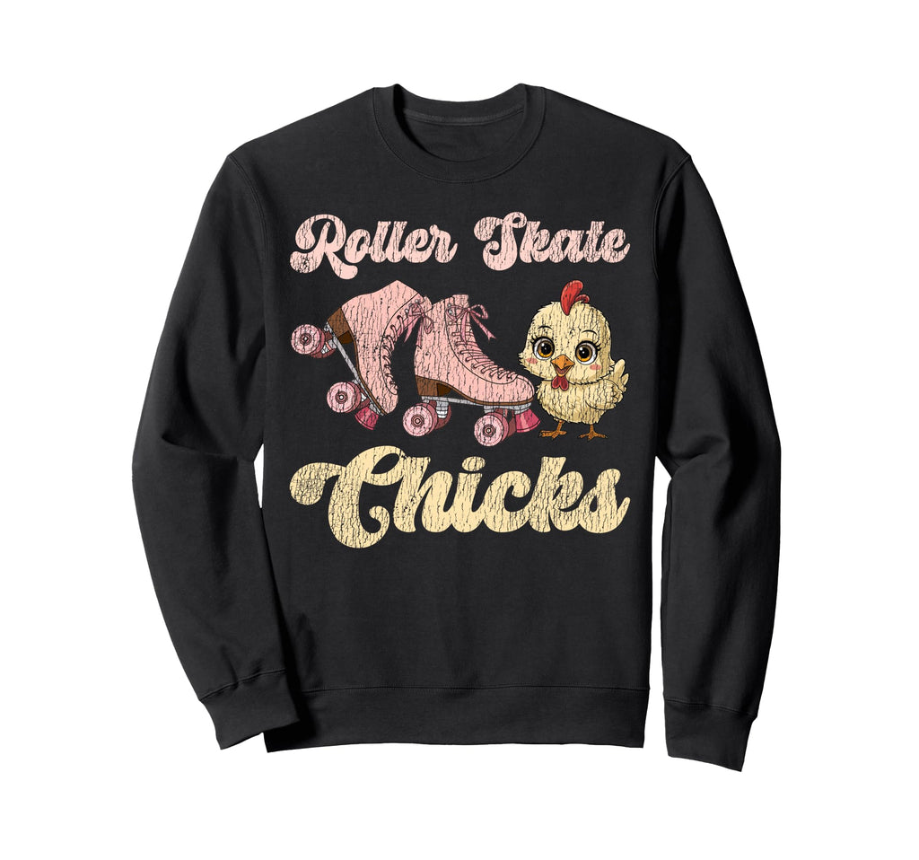Roller Skating Skate 1970S Chicken Sweatshirt - Graphic Print Men Women - T-Shirt, Sweatshirt, Hoodie