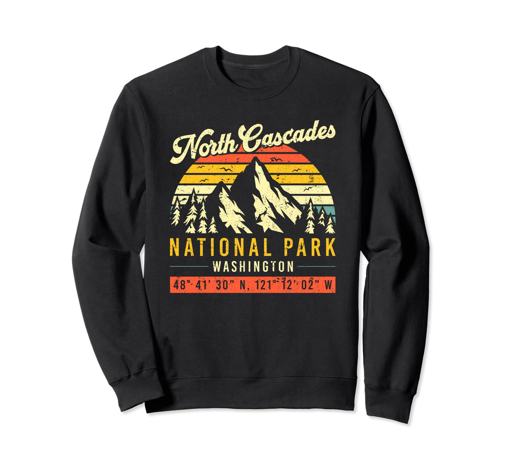 North Cascades Washington National Sweatshirt - Minimalist Print Men Women - T-Shirt, Sweatshirt, Hoodie