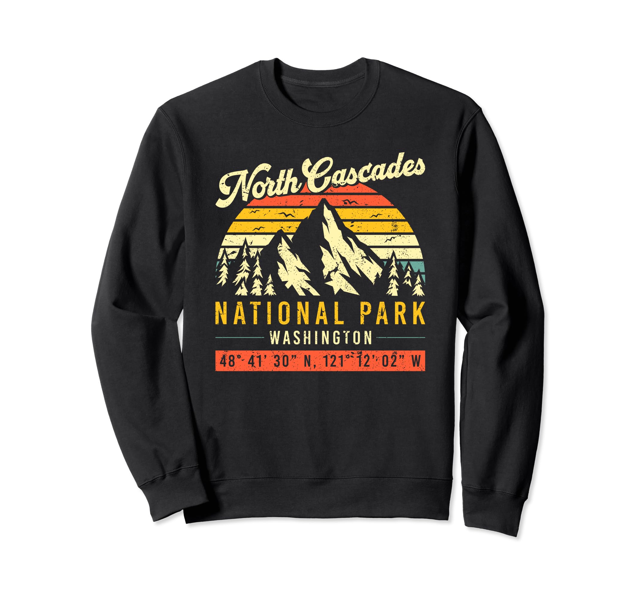North Cascades Washington National Sweatshirt - Minimalist Print Men Women - T-Shirt, Sweatshirt, Hoodie