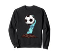 Funny Zombie Soccer Ball Halloween Sweatshirt - Unique Graphic for Adults - T-Shirt, Sweatshirt, Hoodie