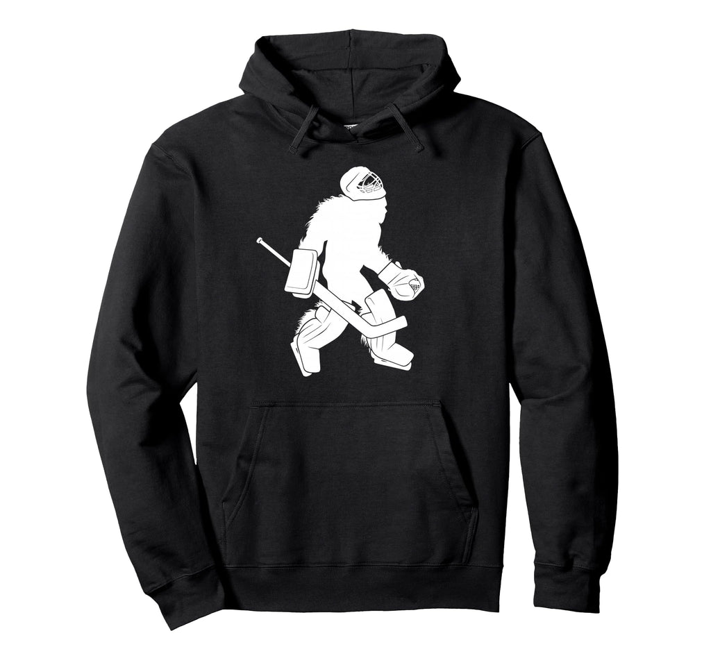 Hockey Goalie Bigfoot Goalkeeper Hoodie - Casual Everyday Wear Men Women - T-Shirt, Sweatshirt, Hoodie