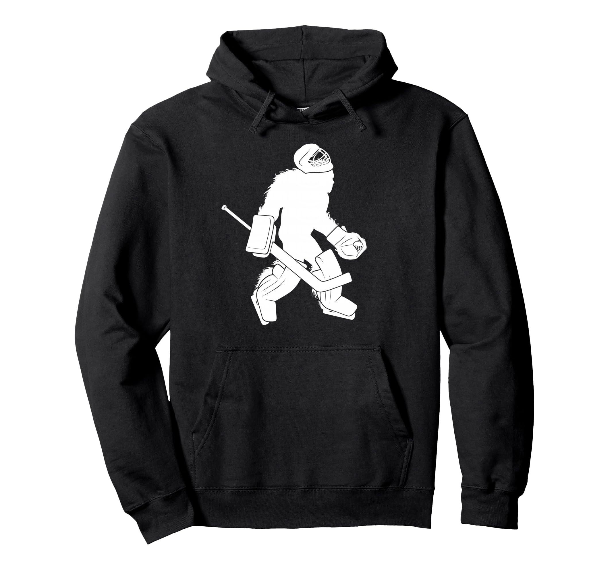 Hockey Goalie Bigfoot Goalkeeper Hoodie - Casual Everyday Wear Men Women - T-Shirt, Sweatshirt, Hoodie