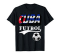 Cuba Sports Futbol Soccer Flag Gift T-Shirt - Custom Art Print Unisex - T-Shirt, Sweatshirt, Hoodie