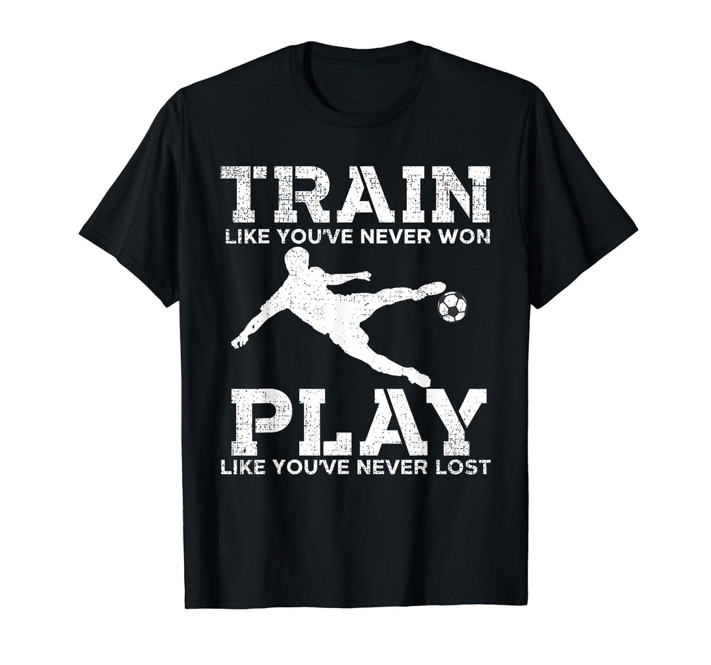 Train To Win Distressed Football T-Shirt - Minimalist Print for Adults - T-Shirt, Sweatshirt, Hoodie