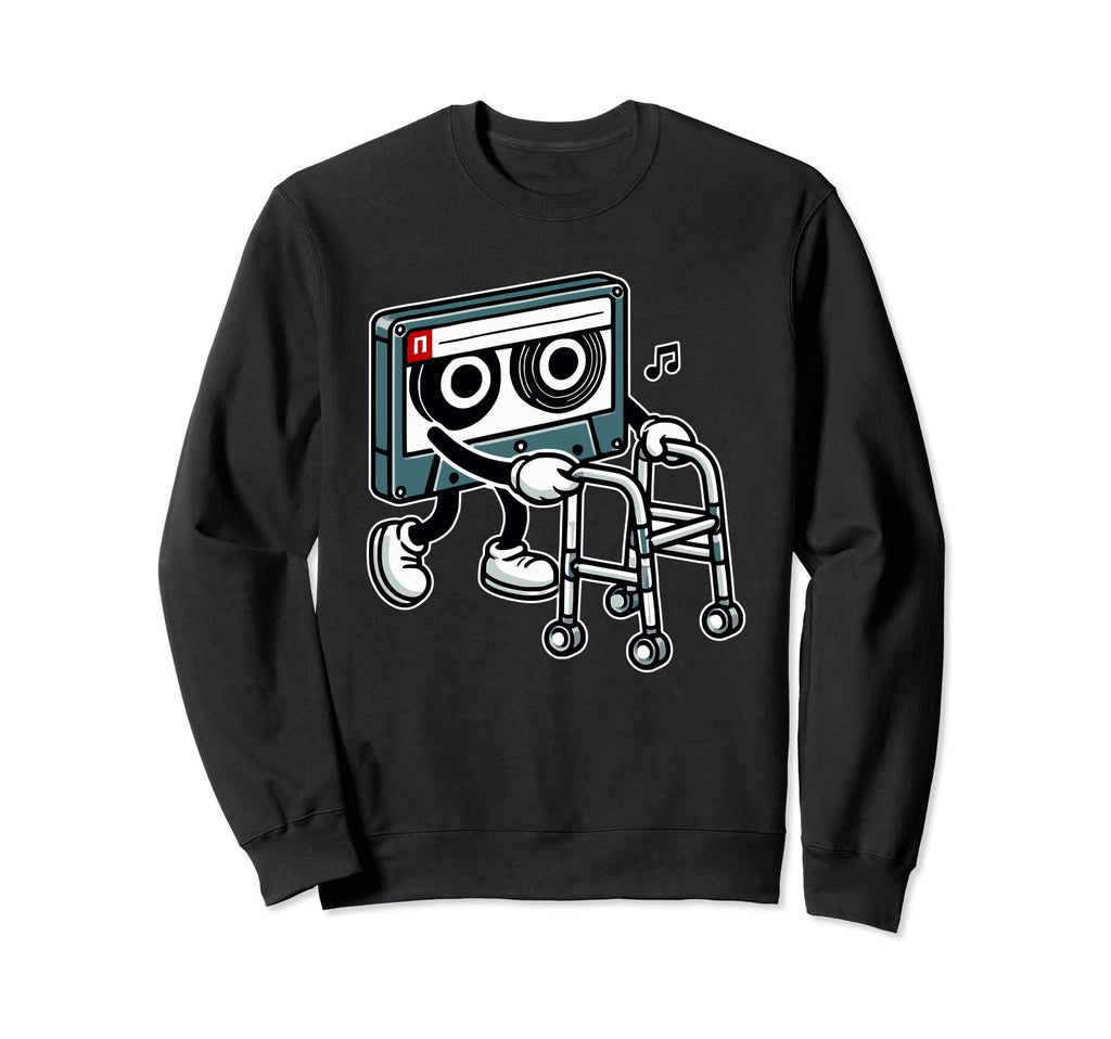Old Music Tape Cassette Sweatshirt - Fun Novelty Design Men Women - T-Shirt, Sweatshirt, Hoodie