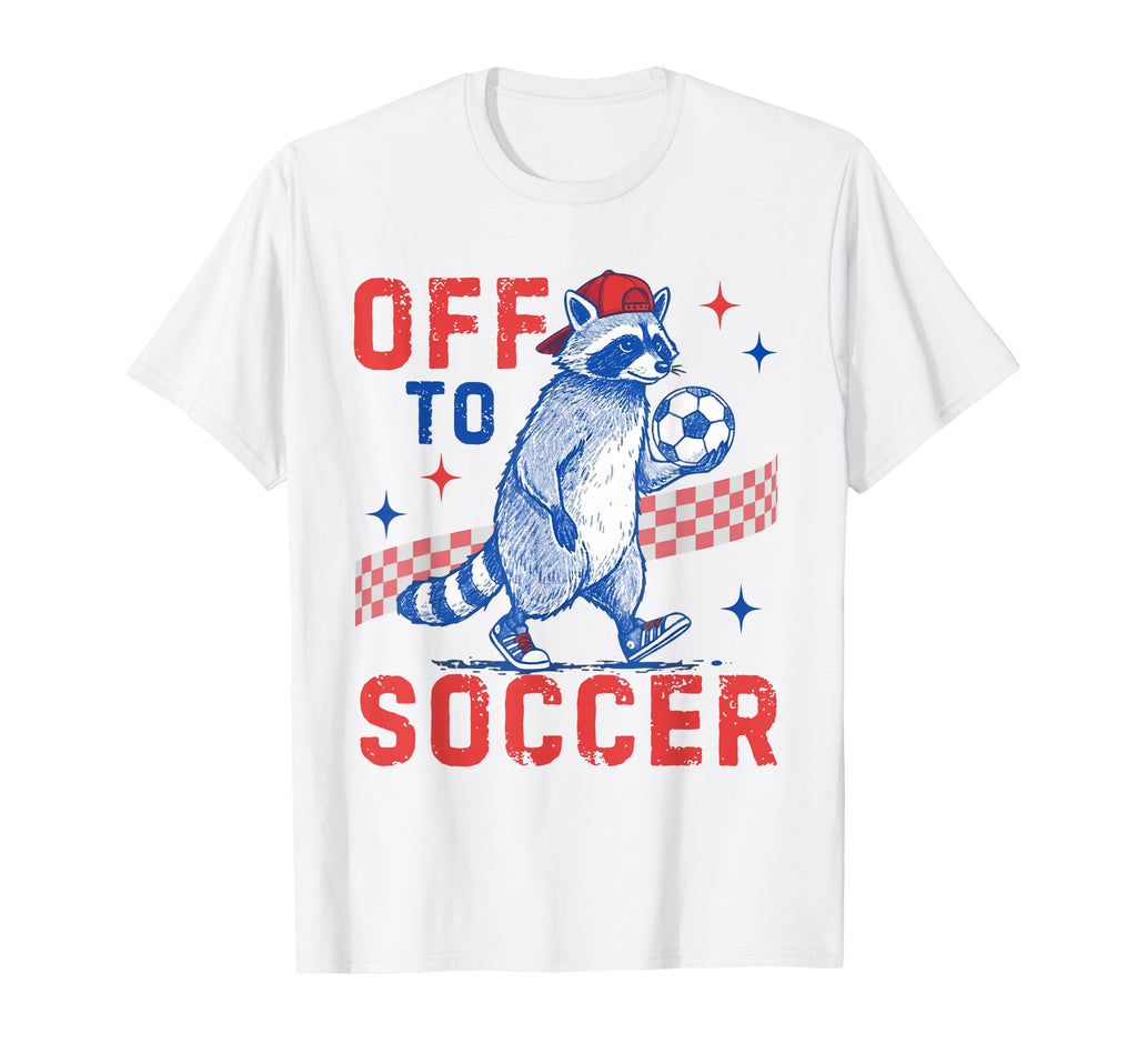 Raccoon Soccer Fan Animal Football Funny T-Shirt - Graphic Print Men Women - T-Shirt, Sweatshirt, Hoodie