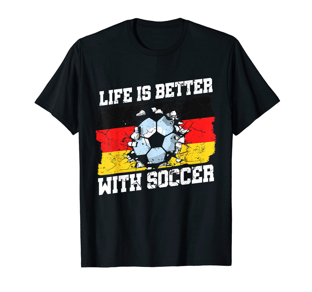 Life Is Better German Flag Football T-Shirt - Custom Art Print for Adults - T-Shirt, Sweatshirt, Hoodie