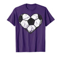 Soccer Ball Heart Valentines Day T-Shirt - Aesthetic Graphic for Adults - T-Shirt, Sweatshirt, Hoodie