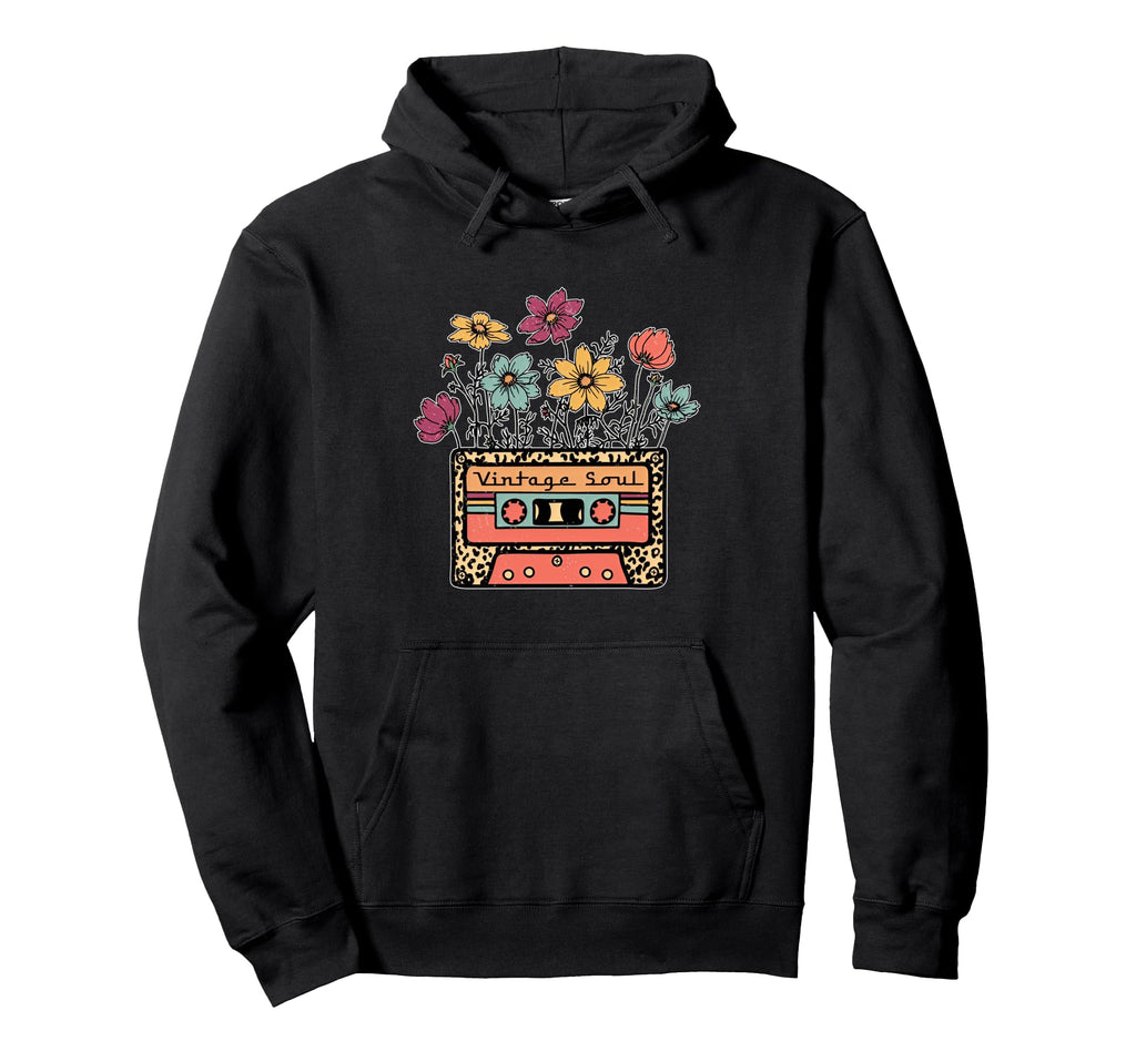 Funny Soul Leopard Cassette Tape Hoodie - Novelty Apparel for Adults - T-Shirt, Sweatshirt, Hoodie