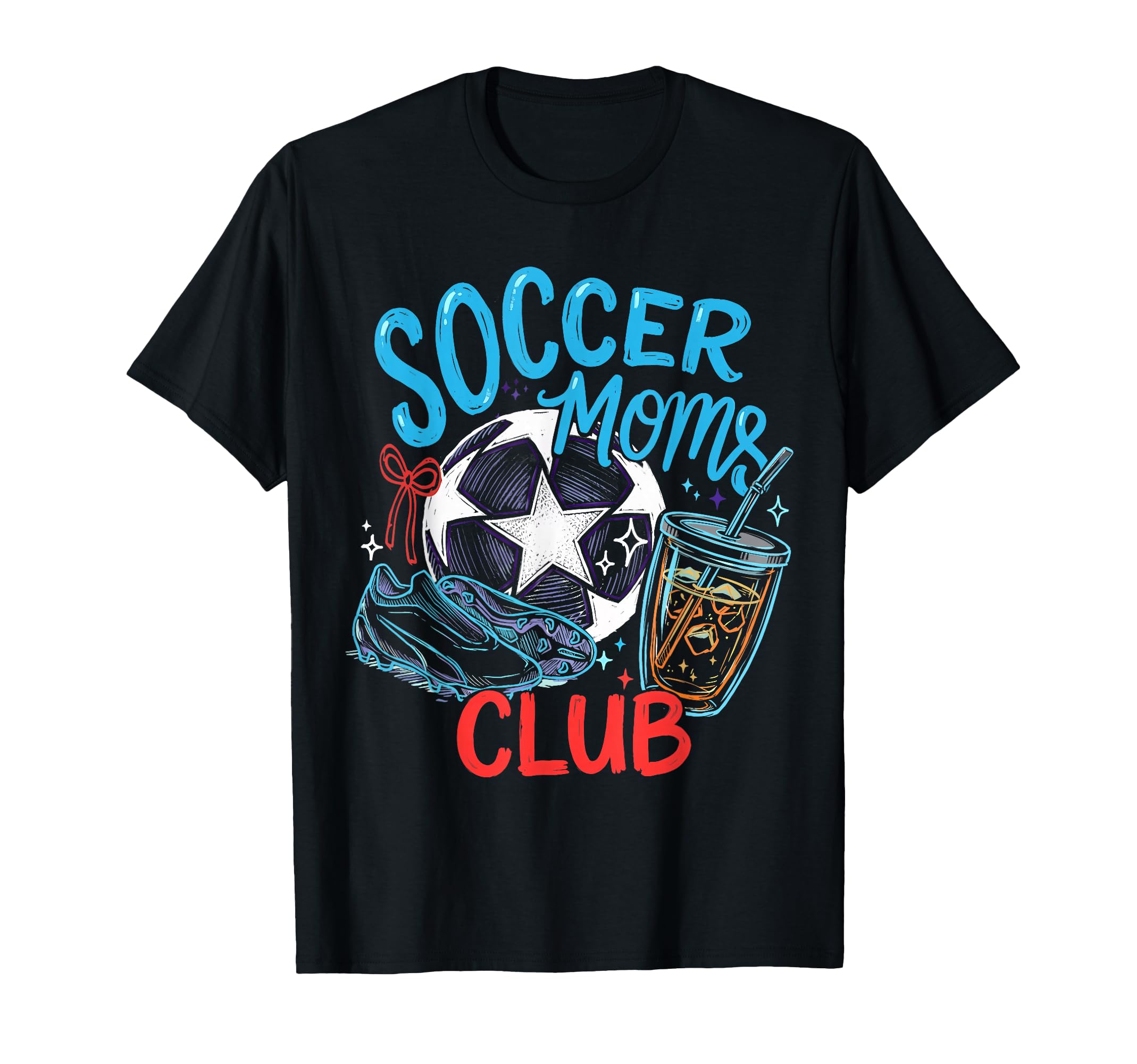 Soccer Moms Club Game Day Doodle T-Shirt - Custom Art Print Men Women - T-Shirt, Sweatshirt, Hoodie