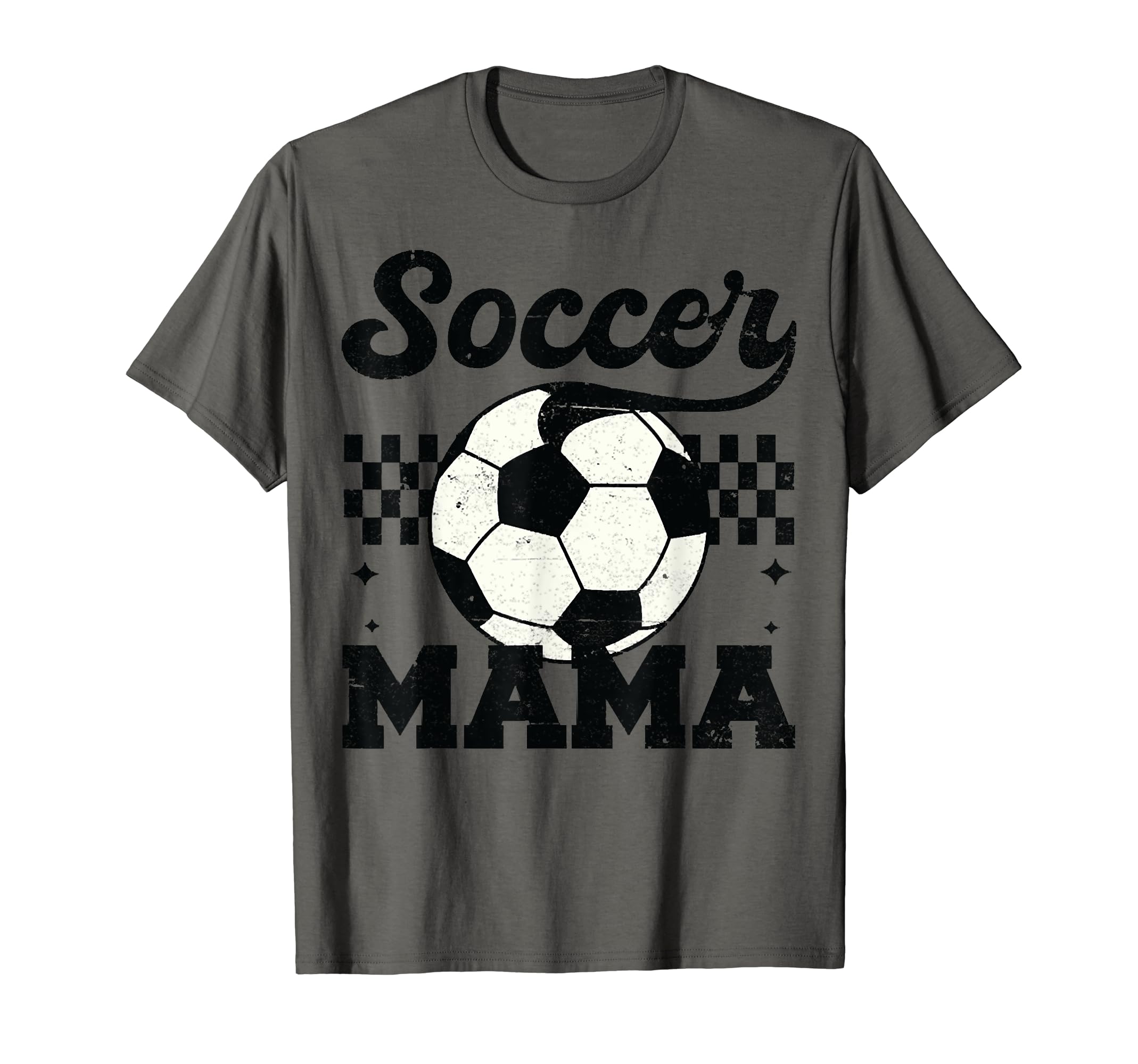 Checkered Soccer Mama Soccer Mom Soccer T-Shirt - Unique Graphic Men Women - T-Shirt, Sweatshirt, Hoodie