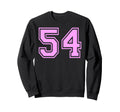 54 Number Fifty Four Sports Varsity Sweatshirt - Graphic Print Men Women - T-Shirt, Sweatshirt, Hoodie