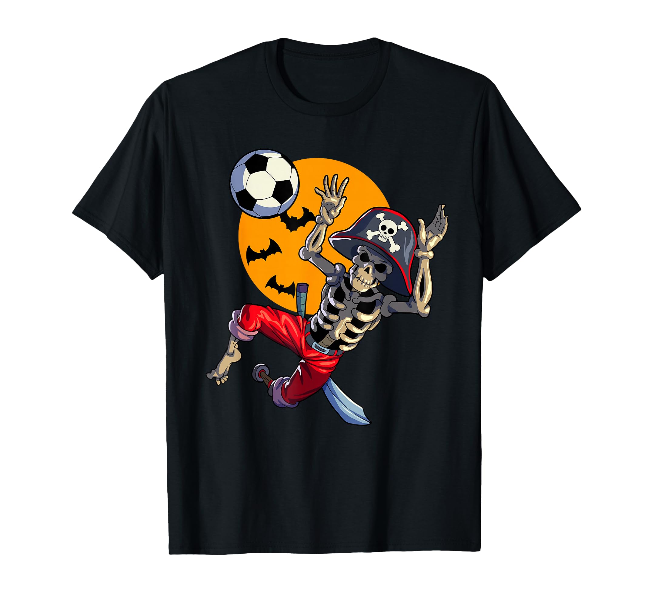 Soccer Skeleton Halloween Soccer T-Shirt - Trendy Graphic for Adults - T-Shirt, Sweatshirt, Hoodie
