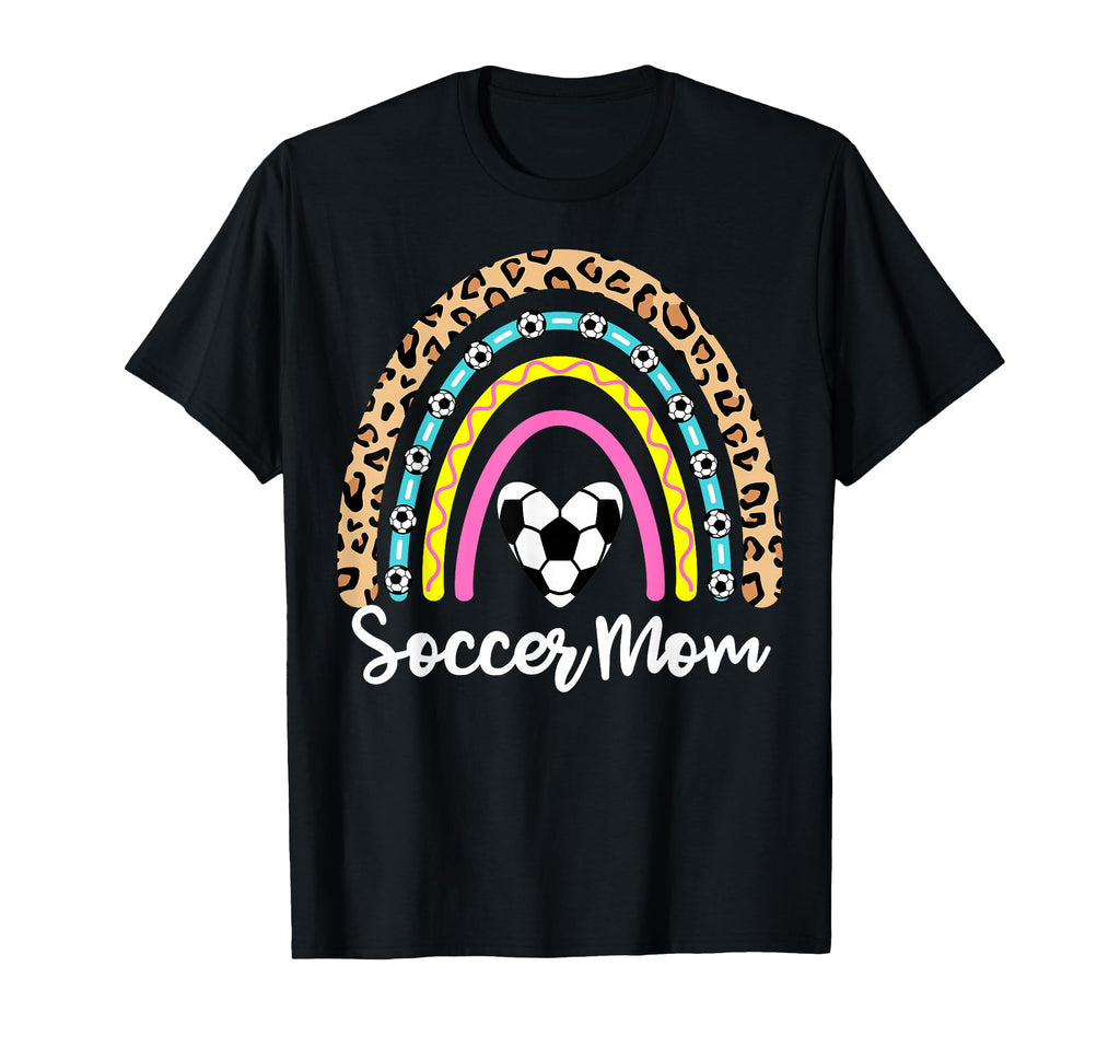 Soccer Mom Boho Rainbow Funny Soccer T-Shirt - Custom Art Print Men Women - T-Shirt, Sweatshirt, Hoodie