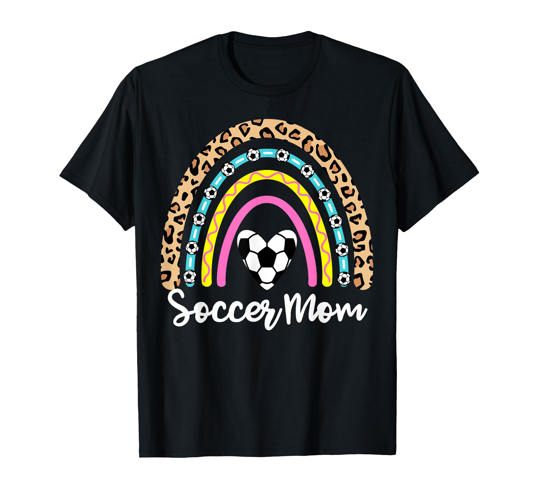 Soccer Mom Boho Rainbow Funny Soccer T-Shirt - Custom Art Print Men Women - T-Shirt, Sweatshirt, Hoodie