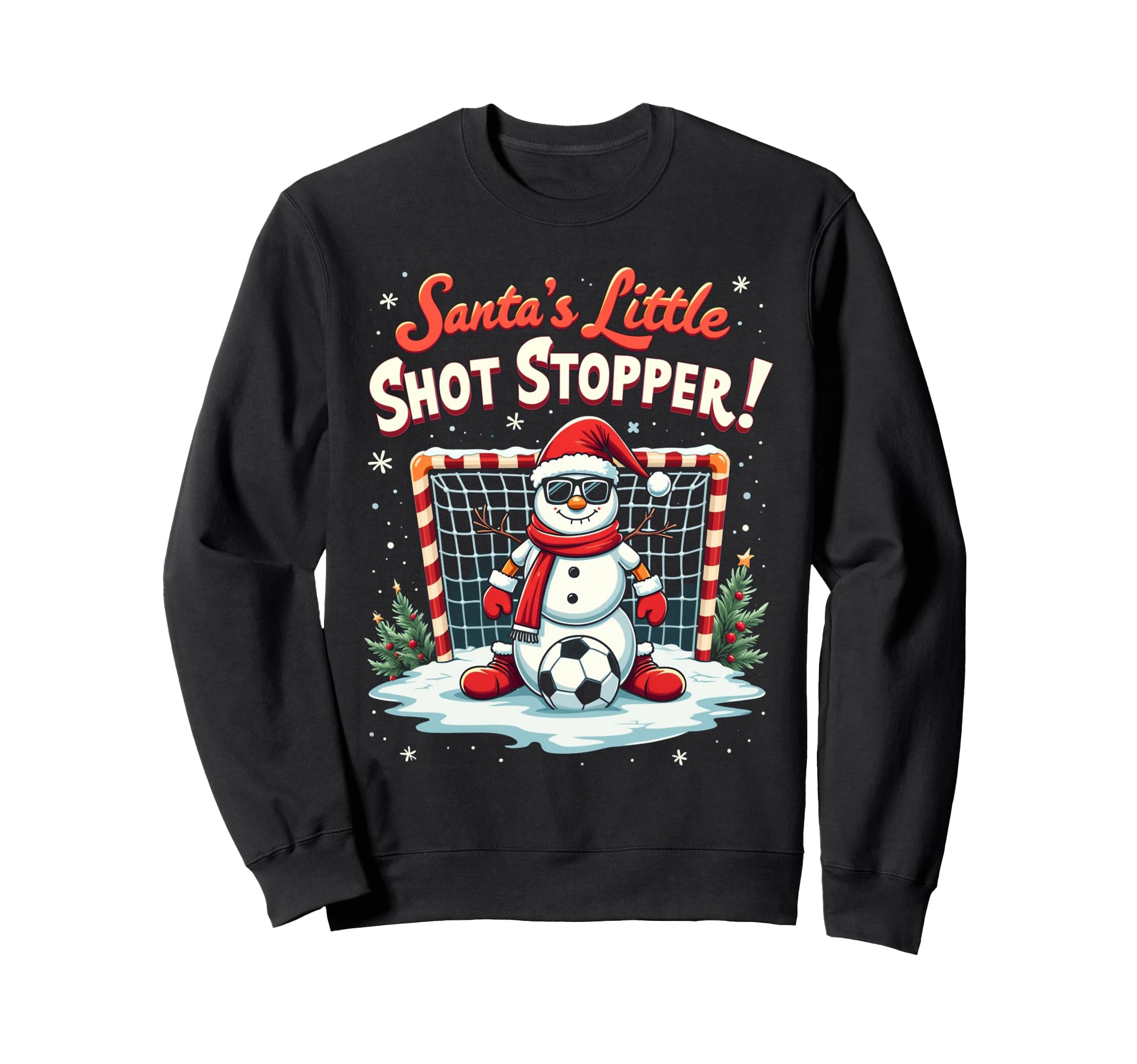 Soccer Goalkeeper Santas Little Sweatshirt - Casual Everyday Wear Unisex - T-Shirt, Sweatshirt, Hoodie