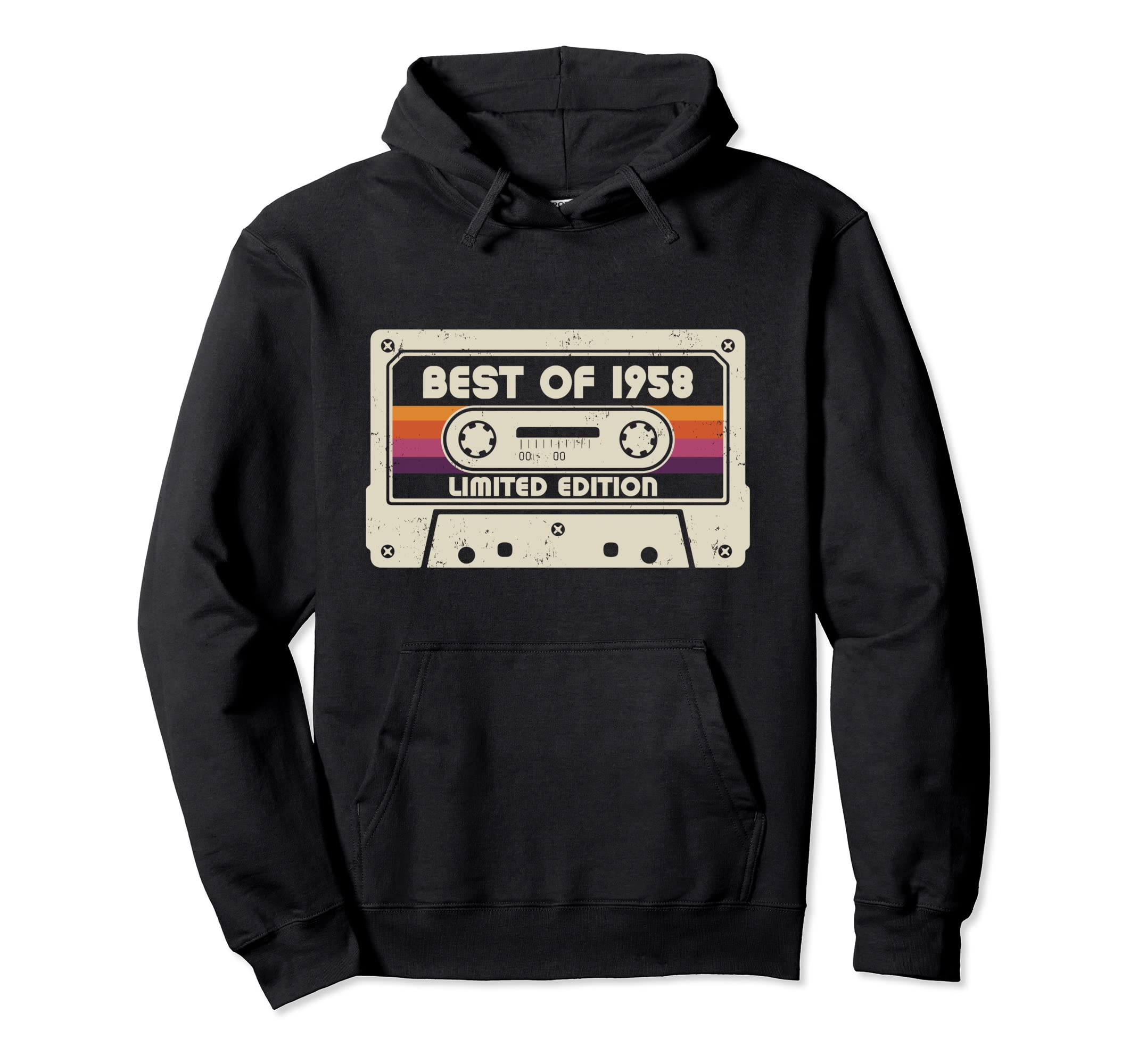 Best 1958 Cassette Tape Birthday Hoodie - Streetwear Style Men Women - T-Shirt, Sweatshirt, Hoodie
