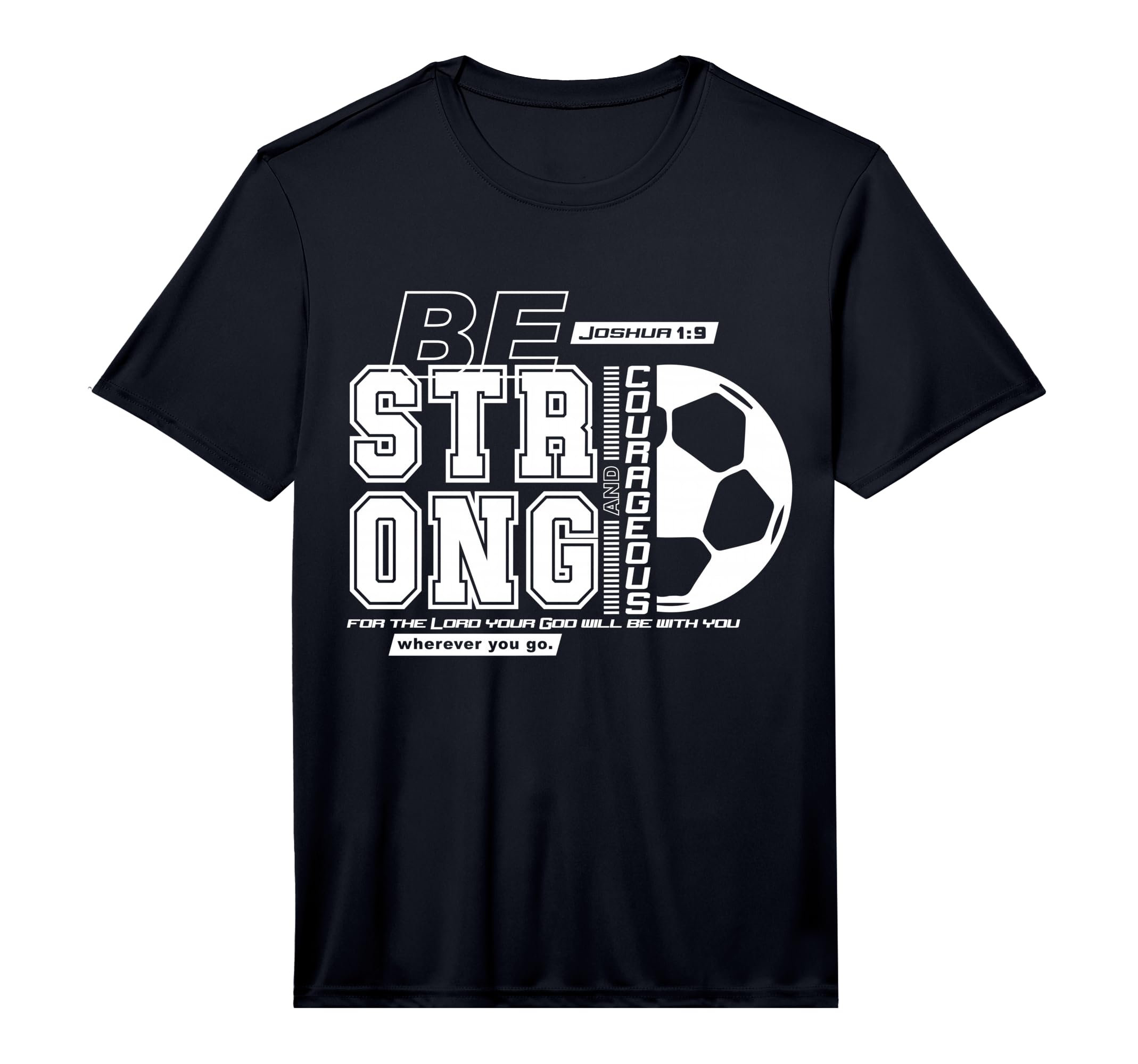 Christian Soccer Bible Verse T-Shirt - Fun Novelty Design for Adults - T-Shirt, Sweatshirt, Hoodie