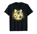 Soccer Game Day Gold Coquette Soccer T-Shirt - Minimalist Print for Adults - T-Shirt, Sweatshirt, Hoodie