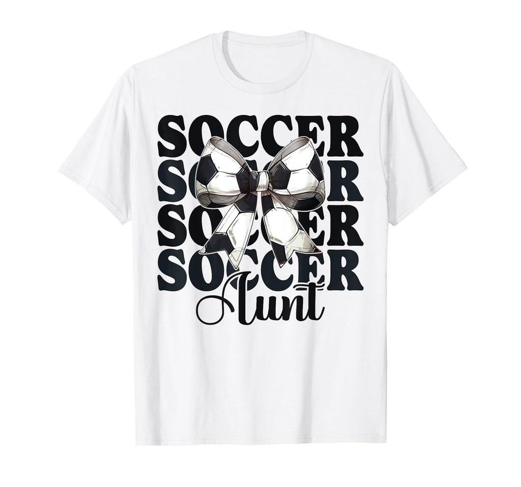 Womens Coquette Bow Ribbon Soccer T-Shirt - Minimalist Print Men Women - T-Shirt, Sweatshirt, Hoodie