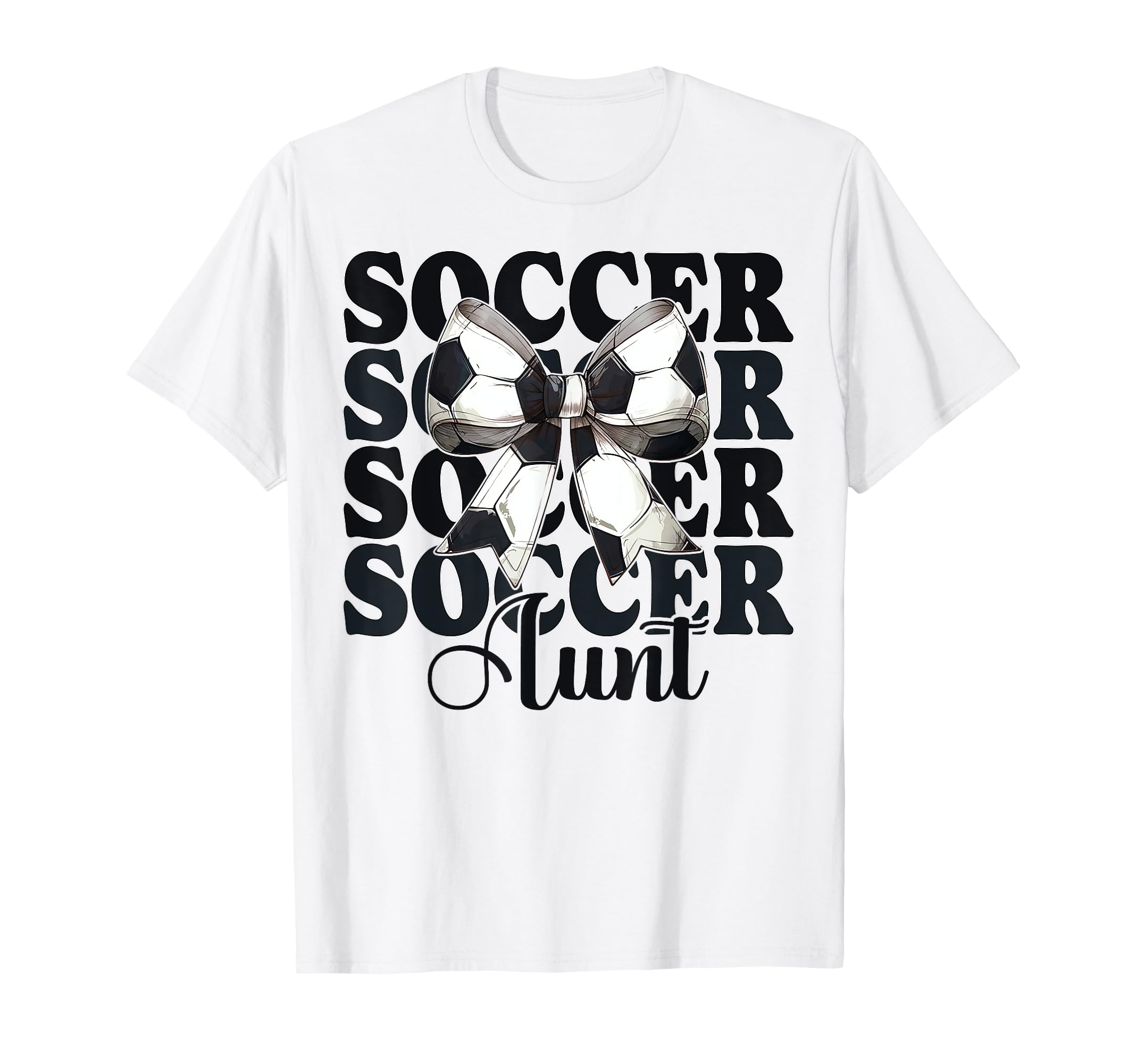 Womens Coquette Bow Ribbon Soccer T-Shirt - Minimalist Print Men Women - T-Shirt, Sweatshirt, Hoodie
