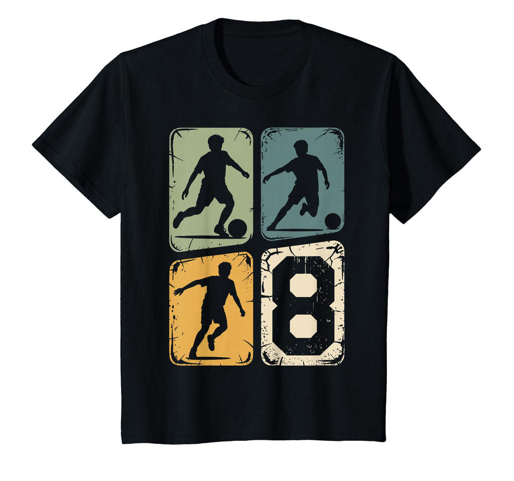 8Th Birthday 8 Soccer Player Soccer T-Shirt - Custom Art Print Men Women - T-Shirt, Sweatshirt, Hoodie