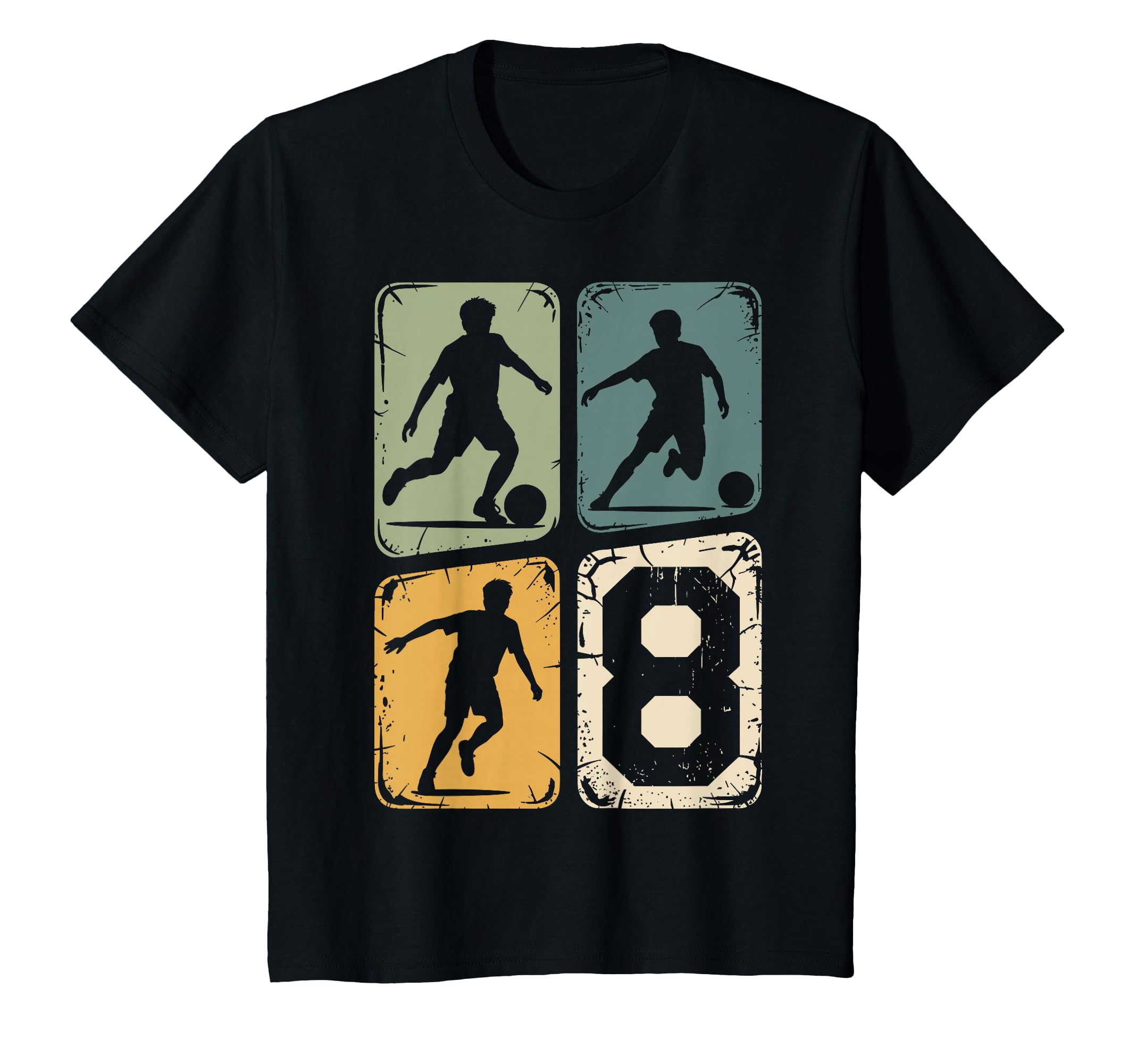 8Th Birthday 8 Soccer Player Soccer T-Shirt - Custom Art Print Men Women - T-Shirt, Sweatshirt, Hoodie