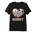 Ball Mommy Baseball Soccer Heart Mom Both T-Shirt - Novelty Apparel Unisex - T-Shirt, Sweatshirt, Hoodie