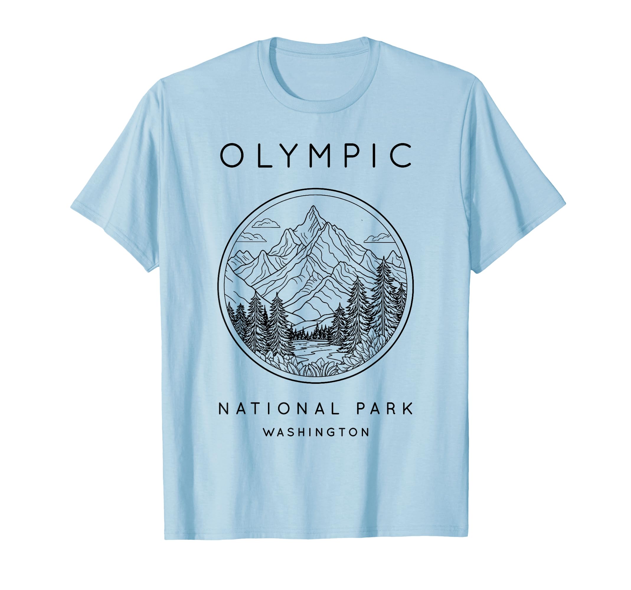 Olympic National Park Outline T-Shirt - Fun Novelty Design Unisex - T-Shirt, Sweatshirt, Hoodie