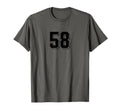 Number 58 80S 90S Soccer Team Jersey T-Shirt - Unique Graphic Unisex - T-Shirt, Sweatshirt, Hoodie