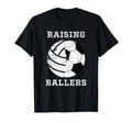 Raising Ballers Soccer Volleyball Dad Gifts T-Shirt - Unique Graphic Unisex - T-Shirt, Sweatshirt, Hoodie