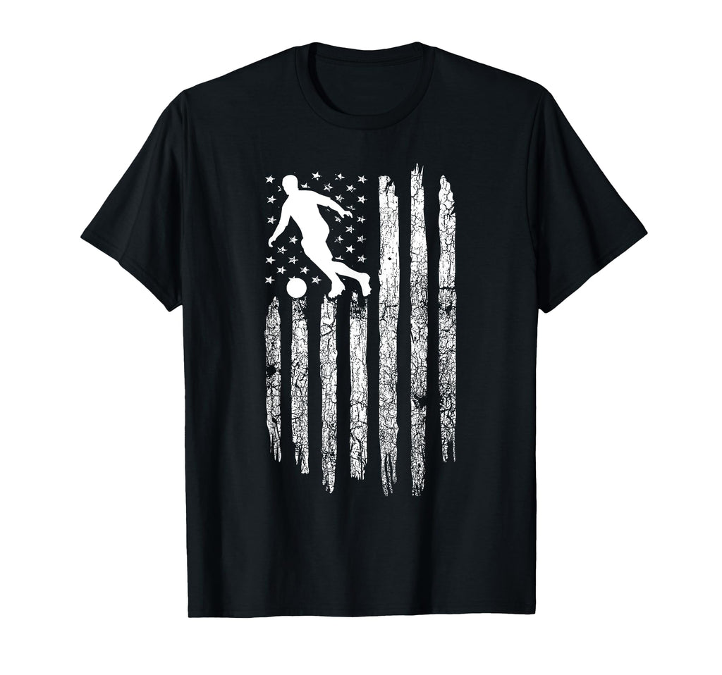 American Flag Soccer Soccer T-Shirt - Novelty Apparel Unisex - T-Shirt, Sweatshirt, Hoodie
