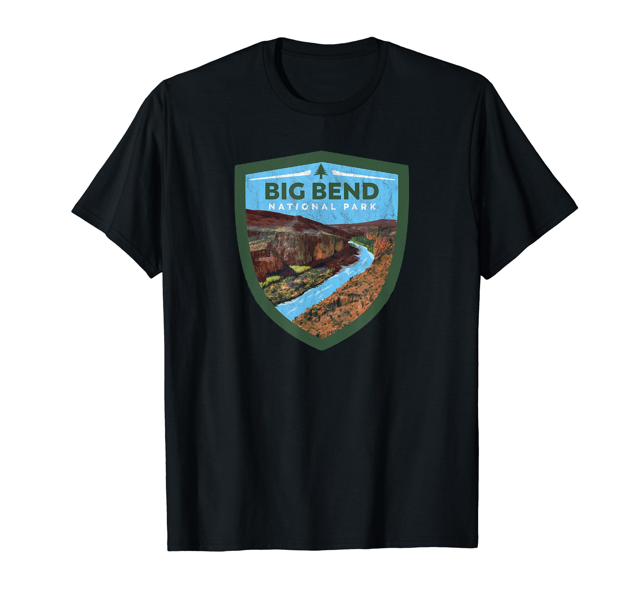 Big Bend National Park Badge T-Shirt - Casual Everyday Wear Men Women - T-Shirt, Sweatshirt, Hoodie