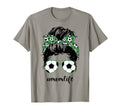 Mom Life Soccer Mom Messy Bun Funny T-Shirt - Trendy Graphic Unisex - T-Shirt, Sweatshirt, Hoodie