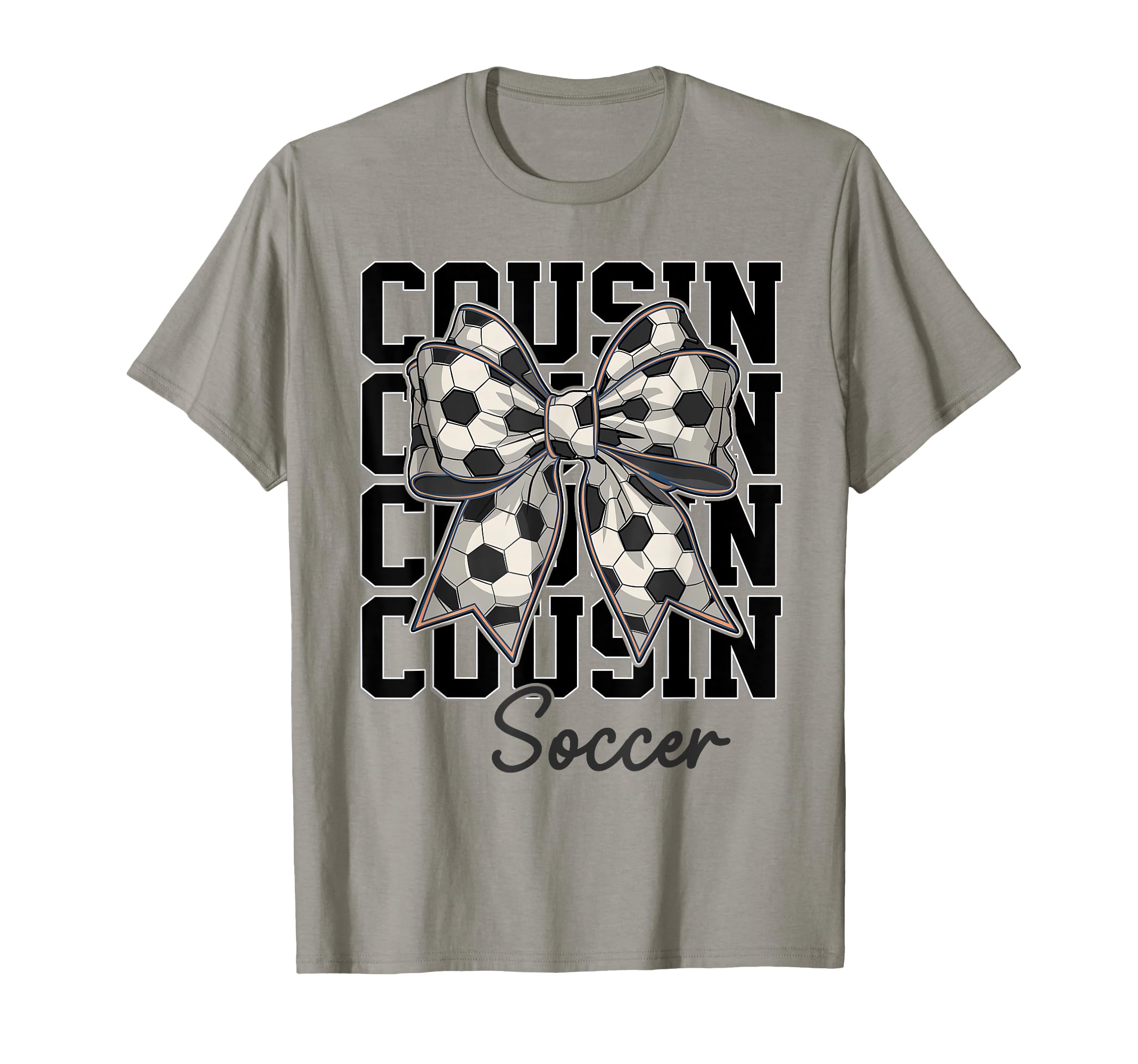 Soccer Cousin Coquette Bow Biggest Fan T-Shirt - Trendy Graphic Unisex - T-Shirt, Sweatshirt, Hoodie
