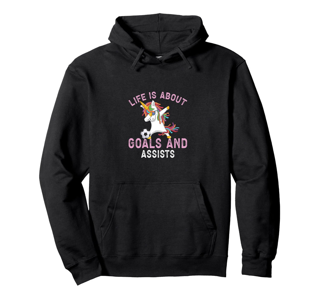 Funny Life Is About Goals And Assists Hoodie - Unique Graphic for Adults - T-Shirt, Sweatshirt, Hoodie