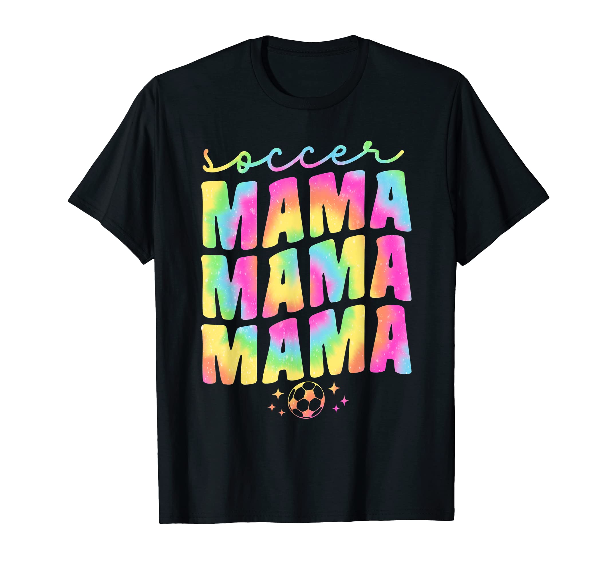 Soccer Mama Mom Tie Dye Groovy Cheer T-Shirt - Trendy Graphic for Adults - T-Shirt, Sweatshirt, Hoodie