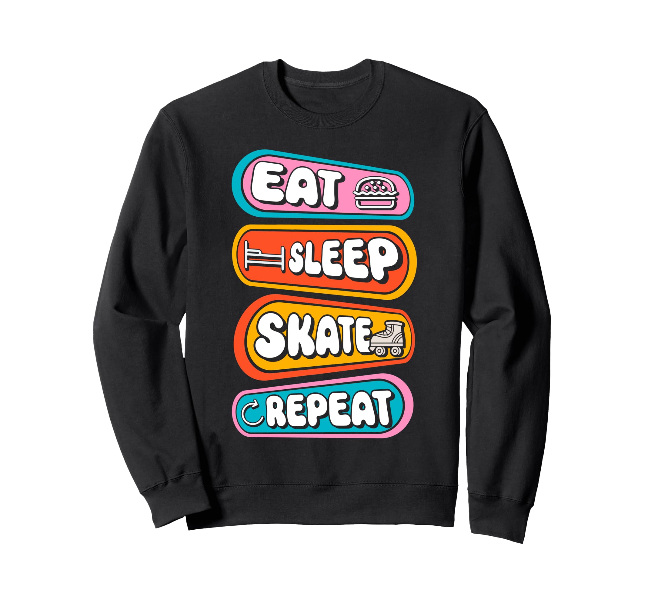 Roller Skating Skate 1970S Eat Sweatshirt - Fun Novelty Design Unisex - T-Shirt, Sweatshirt, Hoodie