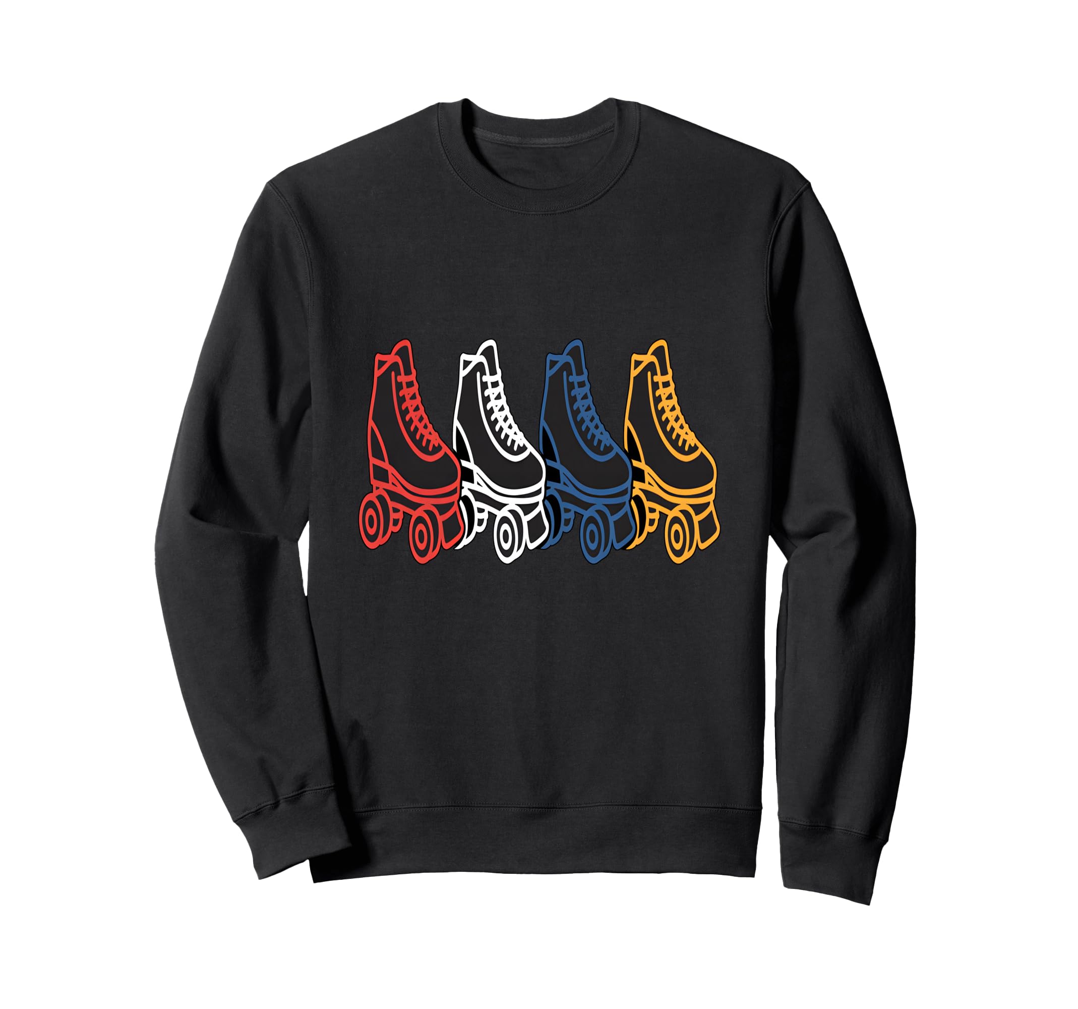 Roller Skates Color Line Art Sweatshirt - Streetwear Style Men Women - T-Shirt, Sweatshirt, Hoodie
