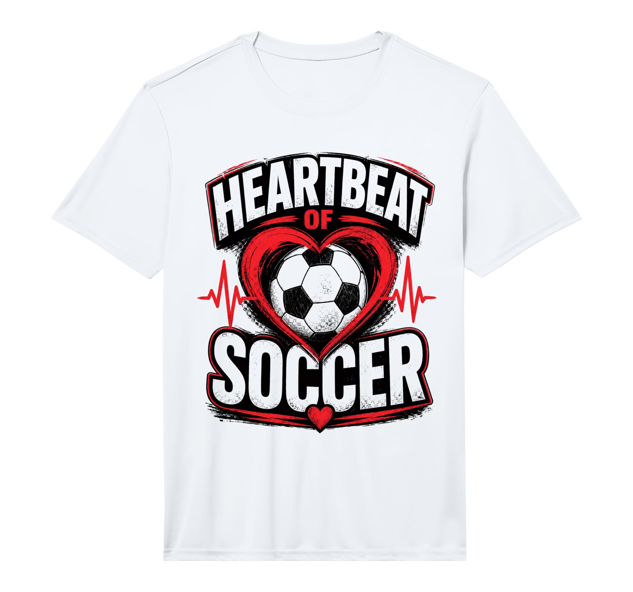 Football Collection Soccer Heartbeat T-Shirt - Unique Graphic for Adults - T-Shirt, Sweatshirt, Hoodie
