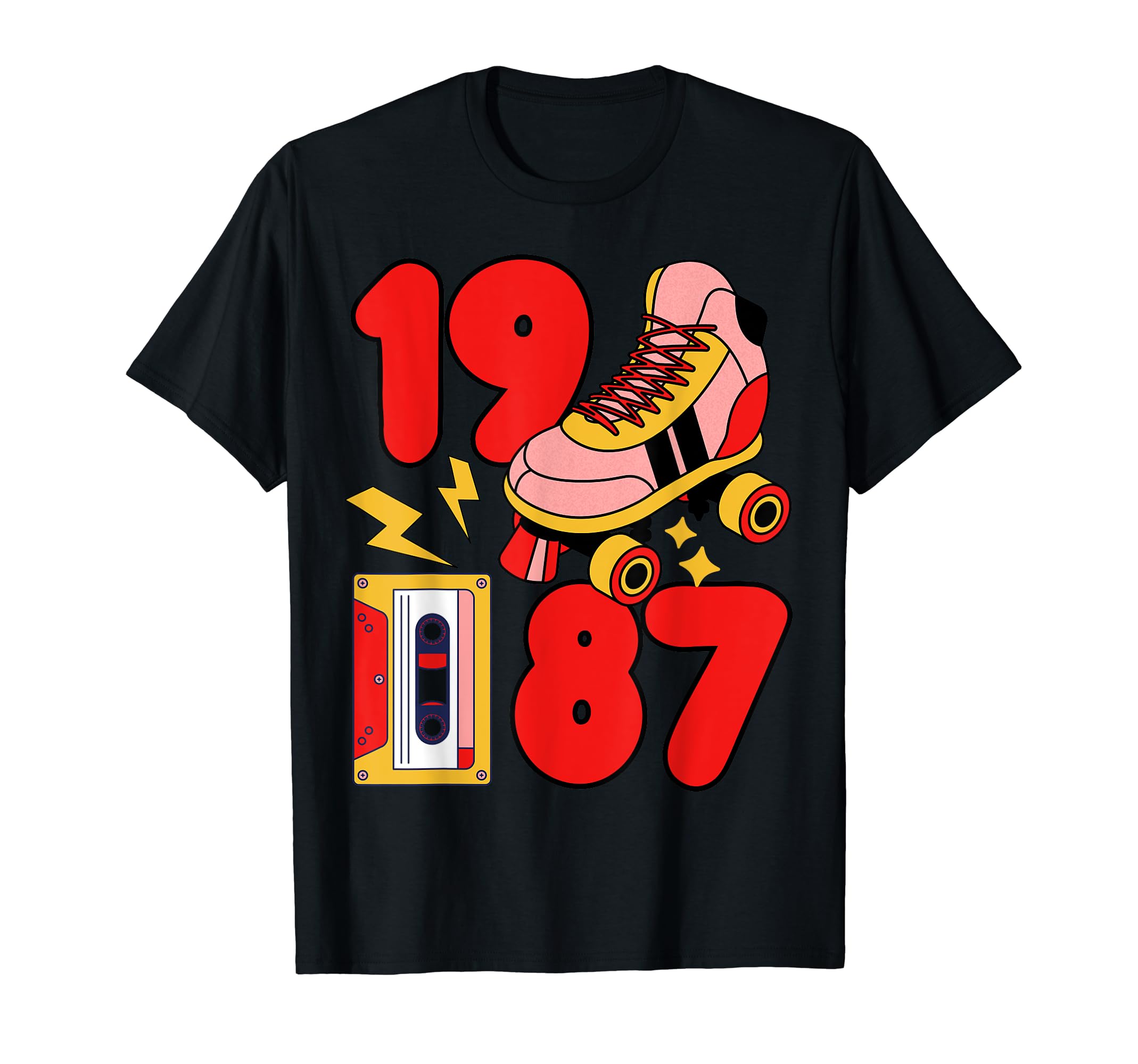 80S Vibes Mixed Tapes Roller Skates T-Shirt - Unique Graphic Men Women - T-Shirt, Sweatshirt, Hoodie