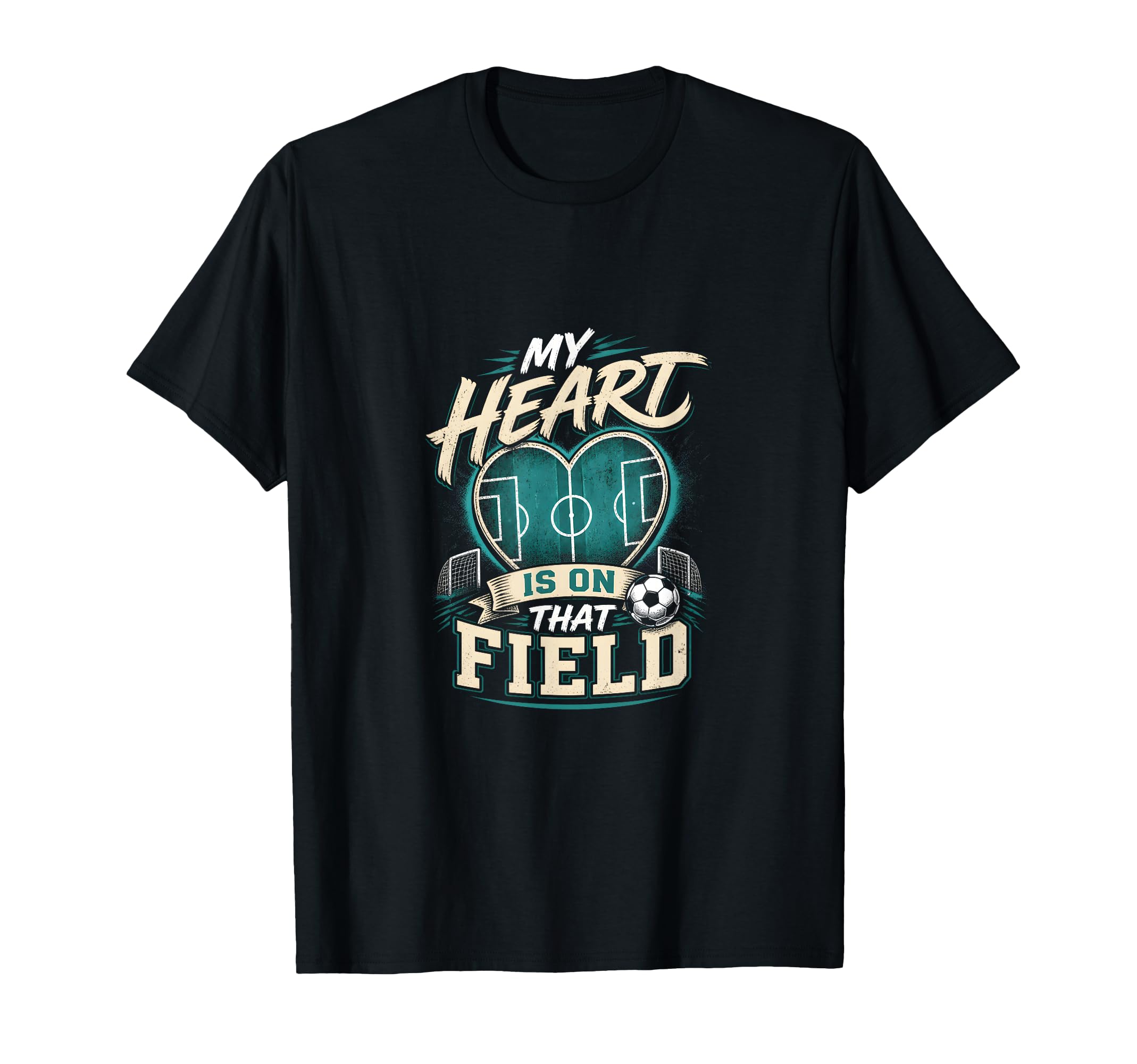 My Heart Is That Field Soccer Mom T-Shirt - Custom Art Print Men Women - T-Shirt, Sweatshirt, Hoodie